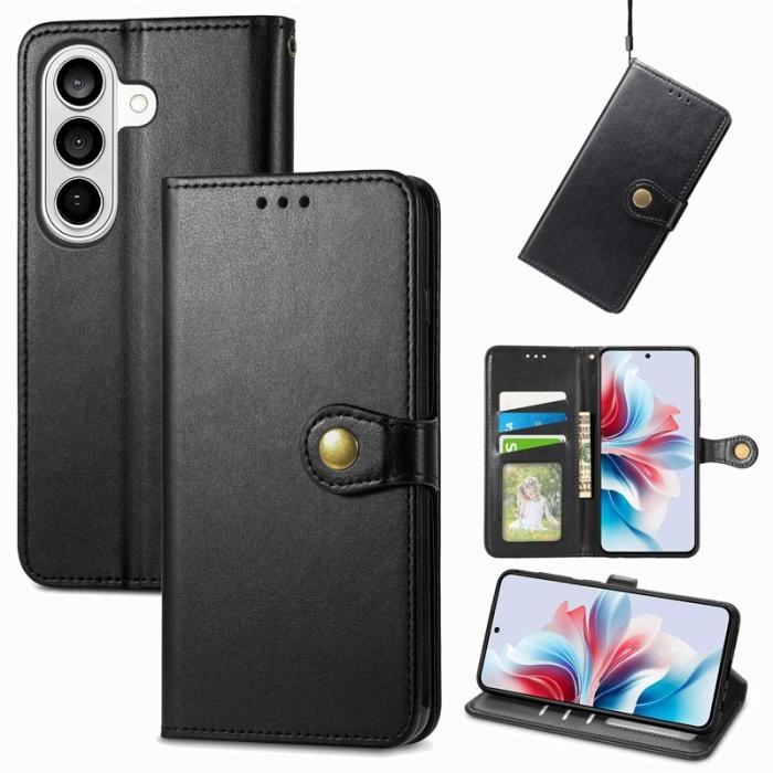 OEM - Plånboksfodral för Samsung Galaxy S26 Konstläder Stativ - Svart