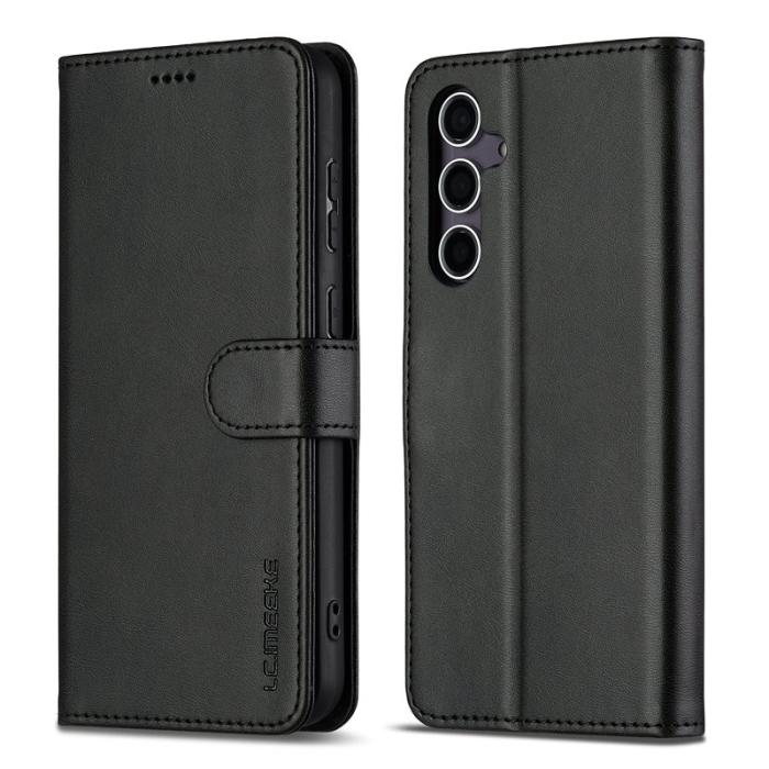 LC.imeeke - LC.IMEEKE Plånboksfodral för Samsung Galaxy S26 Konstläder - Svart