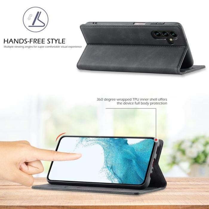 LC.imeeke - LC.IMEEKE Plånboksfodral för Samsung Galaxy S26 Konstläder - Svart