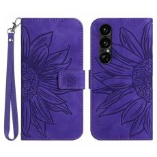 A-One Brand - Sony Xperia 1 VII Plånboksfodral Med Handledsrem - Mörklila