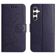 OEM - Pl&aring;nboksfodral f&ouml;r Samsung Galaxy S26 Plus St&auml;ll Impr&auml;ntad Fj&auml;ril - M&ouml;rkbl&aring;
