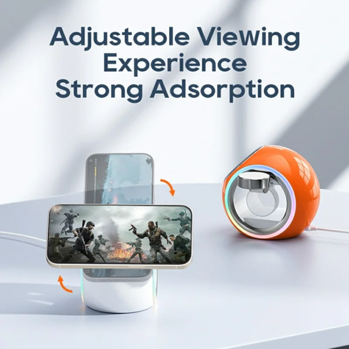 A-One Brand - 3-in-1 KL-CD70 Trådlös Laddare iPhone,Apple Watch,Airpods - Blå