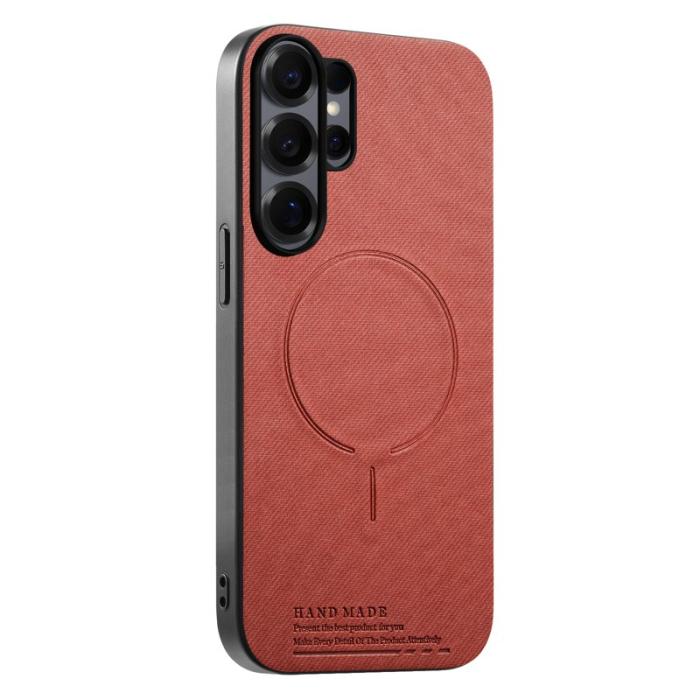 OEM - Mobilskal för Samsung Galaxy S26 Ultra Magnetiskt PC + TPU - Brunröd