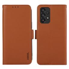 ABEEL - ABEEL Mobilskal till Samsung Galaxy A53 5G RFID-Skydd KonstL&auml;der Brun