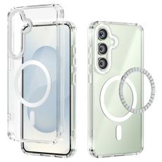 ABEEL - ABEEL Mobilskal till Samsung Galaxy S25 MagSafe Anti Scratch Transparent Vit