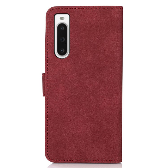 KHAZNEH - KHAZNEH Sony Xperia 10 V Plånboksfodral Textured Flip - Röd