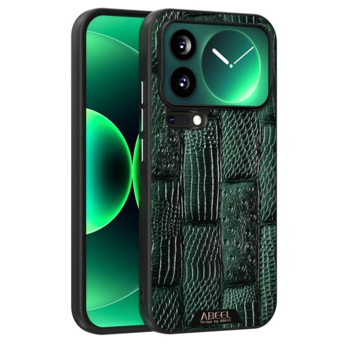 ABEEL - ABEEL Mobilskal till Xiaomi 17 Pro Max MagSafe Äkta Läder Grön