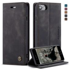 Caseme - CASEME 013 Series Pl&aring;nboksfodral Konstl&auml;der f&ouml;r iPhone 8/7/SE 4.7 - Svart