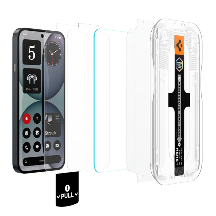 Spigen - [2-Pack] Spigen Härdat Glas Skärmskydd För Nothing Phone 4a - Clear