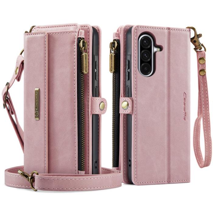 Caseme - CASEME Konstläder Plånboksfodral till Samsung Galaxy A56 5G med RFID-Skydd Rosa