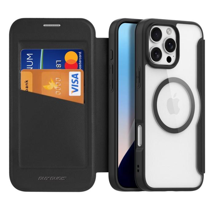 Dux Ducis - DUX DUCIS Skin X Pro iPhone 16 Pro Fodral KonstLäder - Svart