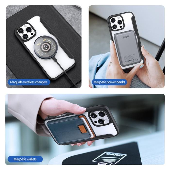 Dux Ducis - DUX DUCIS Skin X Pro iPhone 16 Pro Fodral KonstLäder - Svart
