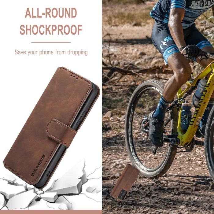 DG.MING - DG.MING Stand Retro KonstläderPlånboksfodral Samsung Galaxy A53 5G Brun