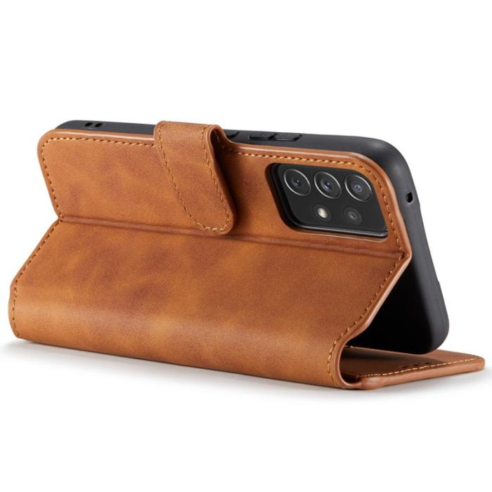 DG.MING - DG.MING Stand Samsung Galaxy A53 5G Konstläder Plånboksfodral Brun