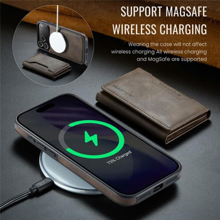 MAGKING - MAGKING iPhone 17 Pro Mobilskal MagSafe Korthållare - Kaffe