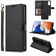 LC.imeeke - LC.IMEEKE L2 Series Samsung Galaxy A34 5G Pl&aring;nboksfodral Konstl&auml;der - Svart