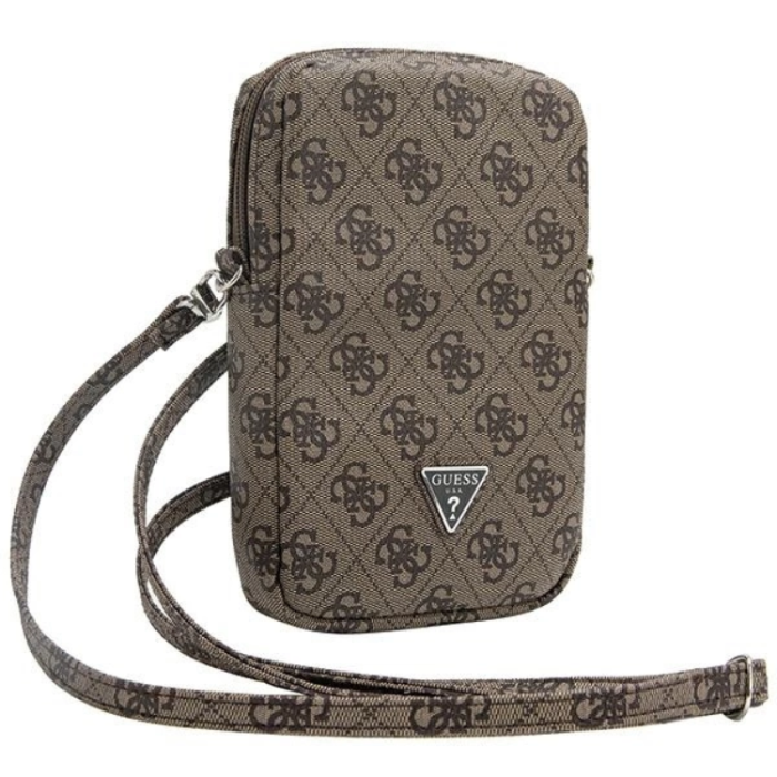 Guess - Guess Mobilväska Zip 4G Triangle - Brun