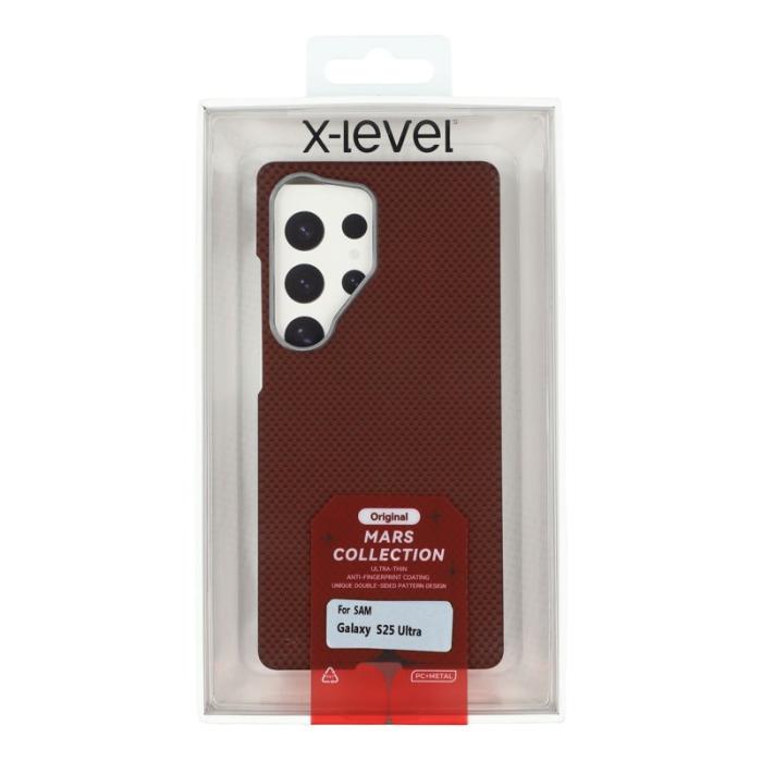 X-Level - X-LEVEL Mobilskal till Samsung Galaxy S25 Ultra MagSafe Kolfiber Röd