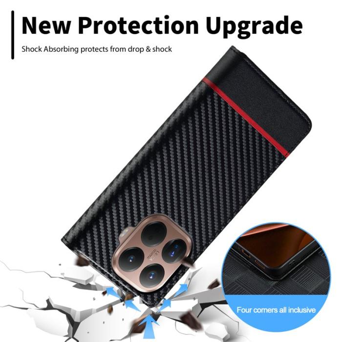 LC.imeeke - LC.IMEEKE Xiaomi 15T Pro Plånboksfodral Konstläder - Svart