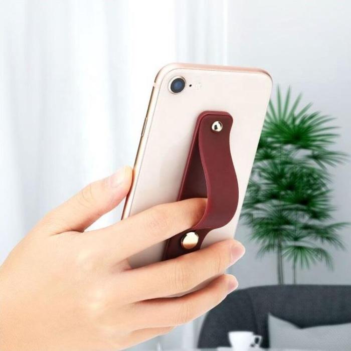 OEM - Self-Adhesive Silikon Finger Mobilgrip Strap - Lila