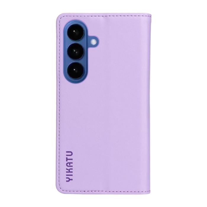 YIKATU - YIKATU Samsung Galaxy S26 Plus Skal PU Läder Magnetisk Stängning - Ljus Lila