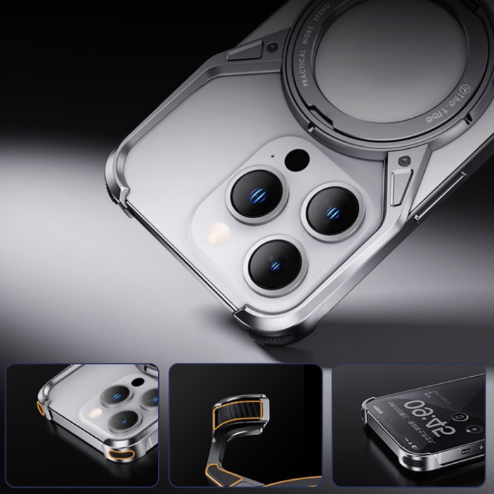 A-One Brand - iPhone 16 Pro Mobilskal Bumper Frameless Kickstand