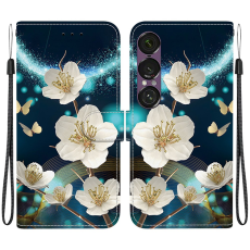 A-One Brand - Sony Xperia 1 VII Plånboksfodral med Lanyard Printing - Magnolia