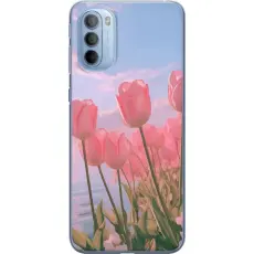 Gustaf - Mobilskal till Motorola Moto G31 med Rosa Tulpaner