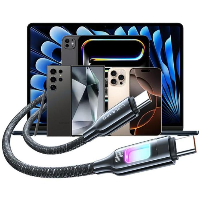 USAMS - USAMS USB-C Till USB-C Kabel 100W 1.2m TC - Titan