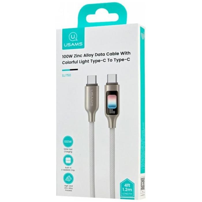 USAMS - USAMS USB-C Till USB-C Kabel 100W 1.2m TC - Titan