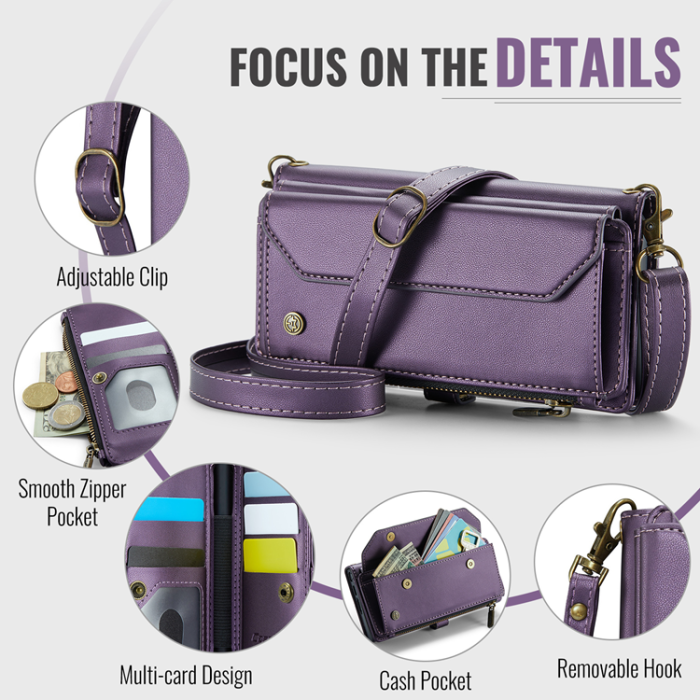 Caseme - CASEME Galaxy Z Fold 7 Plånboksfodral Med Remmar - Lila