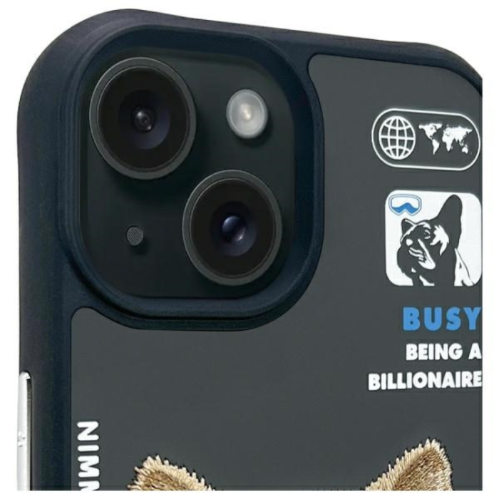NIMMY - Nimmy iPhone 15 Mobilskal Cool & Cute 2.0 Dog - Svart