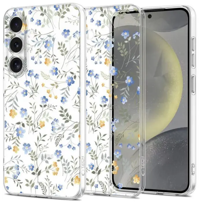 Tech-Protect Galaxy S25 mobilskal flexair spring flowers design