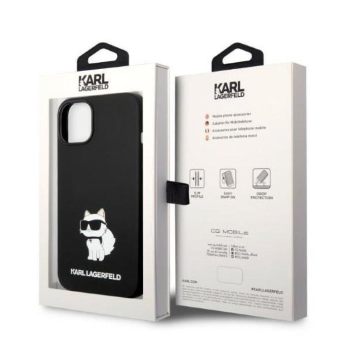 KARL LAGERFELD - Karl Lagerfeld Magsafe iPhone 14 Plus Skal Choupette Silicone - Svart
