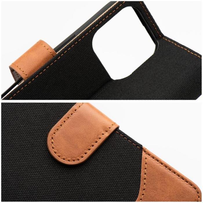 OEM - iPhone 16 Pro Max Plånboksfodral Jeans - Svart