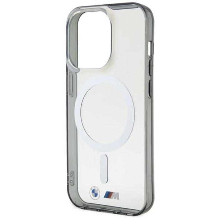BMW - BMW iPhone 14 Pro Mobilskal Magsafe Silver Ring - Transparent