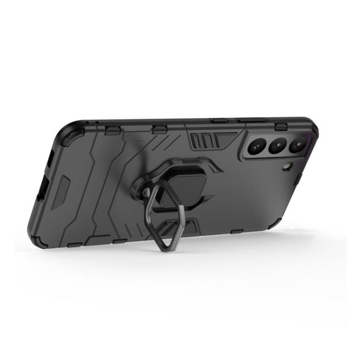 OEM - Ring Holder Kickstand Skal Galaxy S22 5G - Svart