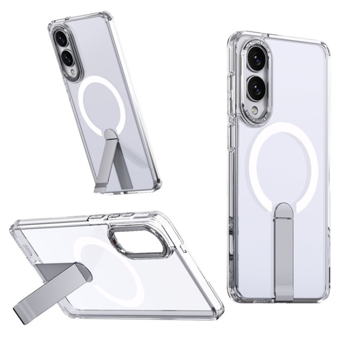 A-One Brand - Galaxy S25 Edge Mobilskal MagSafe Kickstand Acrylic - Clear