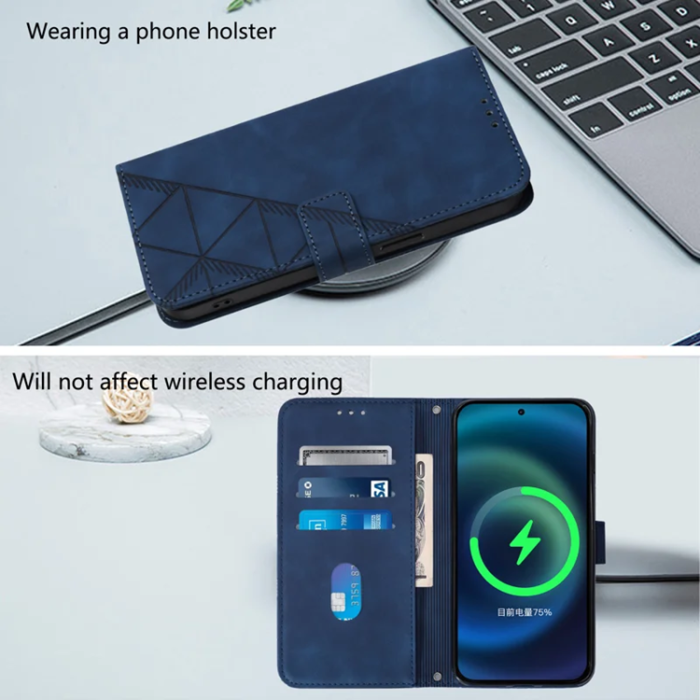 A-One Brand - iPhone 17 Pro Max Plånboksfodral Med REM - Sapphire