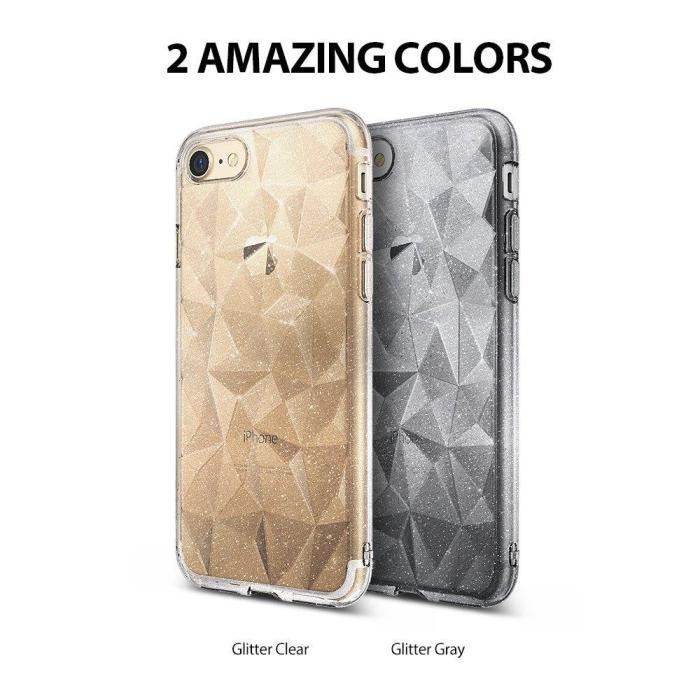 UTGATT5 - Ringke Air Prism Glitter Skal till iPhone 7/8/SE 2020 - Clear