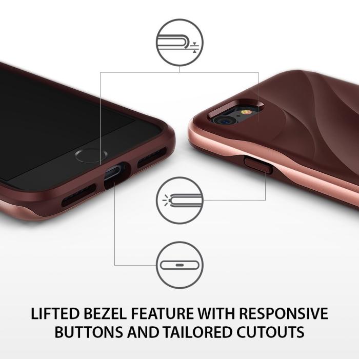 UTGATT5 - Ringke Wave Skal till iPhone 8/7 - Rose Blush