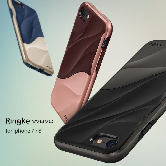 UTGATT5 - Ringke Wave Skal till iPhone 8/7 - Rose Blush