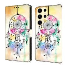 OEM - Samsung Galaxy S26 Ultra Pl&aring;nboksfodral Konstl&auml;der - Bl&auml;ck Fj&auml;der Dr&ouml;mf&aring;ngare