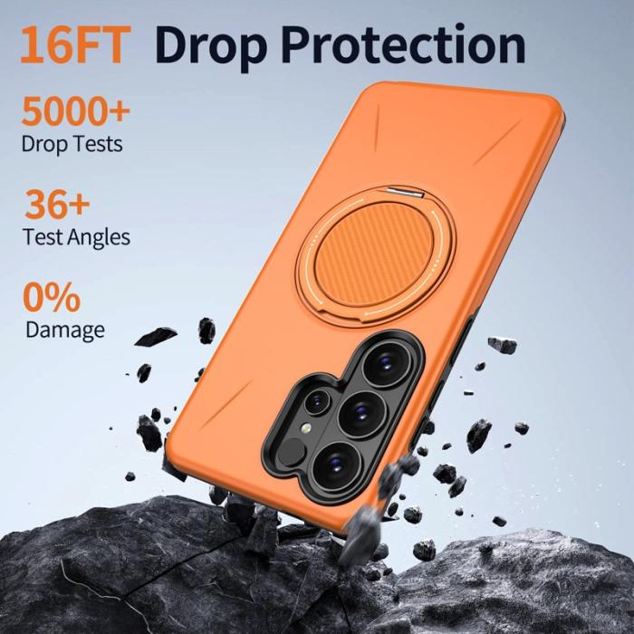 OEM - Mobilskal till Samsung Galaxy S26 Ultra Magnetiskt TPU + PC Baksida - Orange