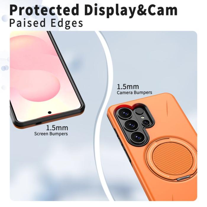 OEM - Mobilskal till Samsung Galaxy S26 Ultra Magnetiskt TPU + PC Baksida - Orange