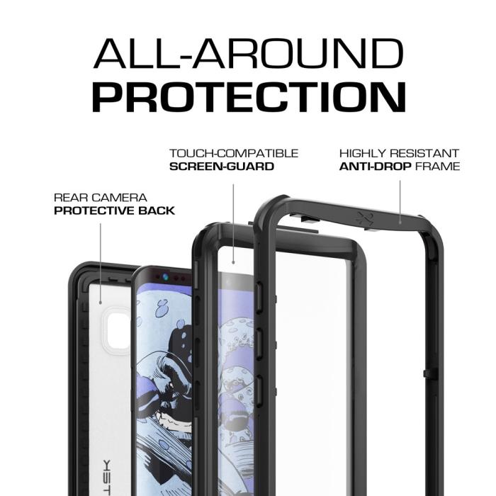 UTGATT4 - Ghostek Nautical Vattentätt Skal till Samsung Galaxy S8 Plus - Svart