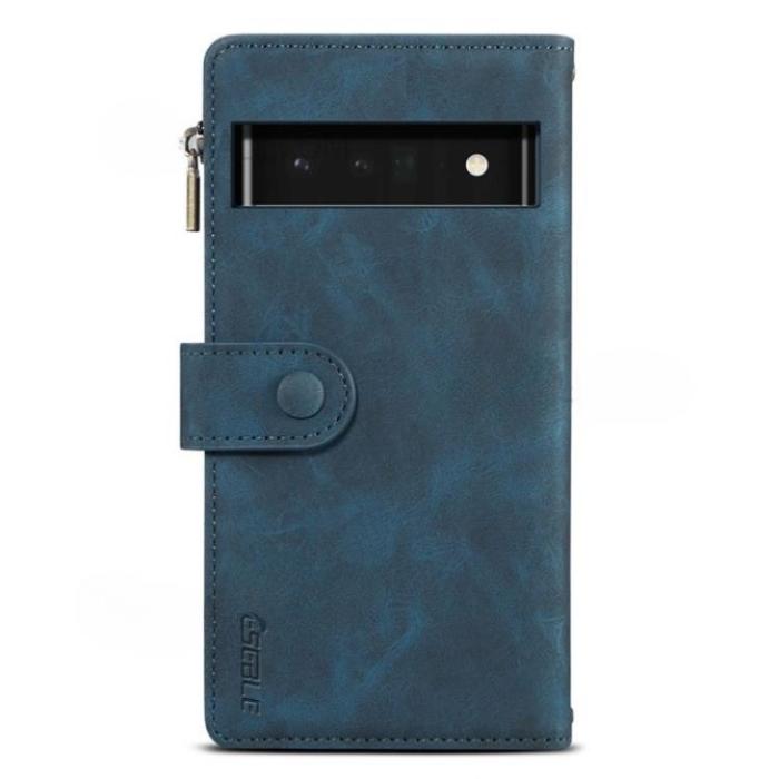 ESEBLE - ESEBLE Google Pixel 6a Plånboksfodral Zippered Kickstand - Blå