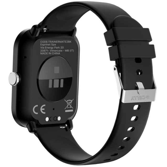 Celly - Celly Smartwatch Med Rektangulär Urtavla Trainermate 2 - Svart