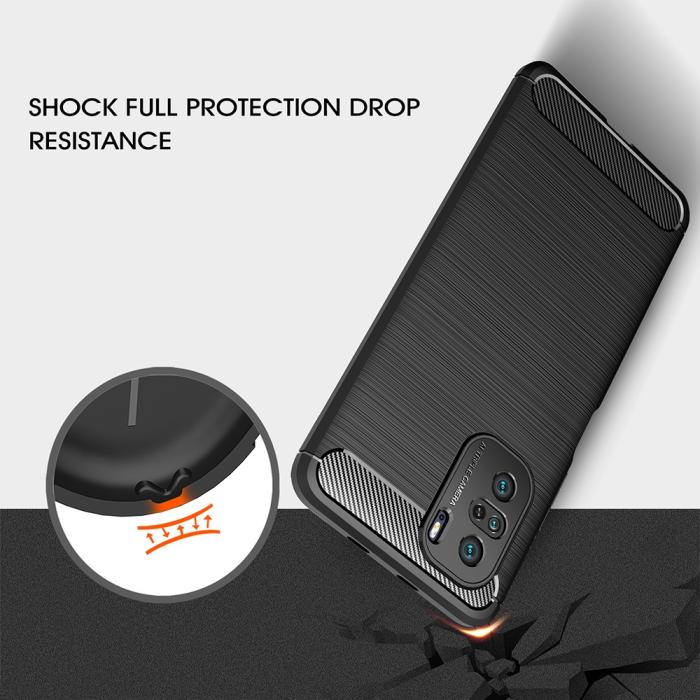 OEM - Carbon TPU Mobilskal till Xiaomi Mi 11i / Poco F3 - Svart