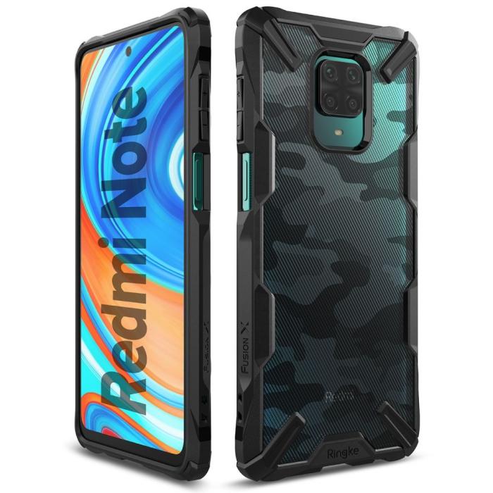 UTGATT5 - Ringke - Fusion X Xiaomi Redmi Note 9 / 9 Pro - Camo Svart
